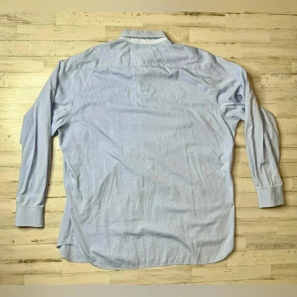 TAILORBYRD Shirt Mens XXl Long Sleeve Button Down Light Blue Solid - Picture 11 of 14